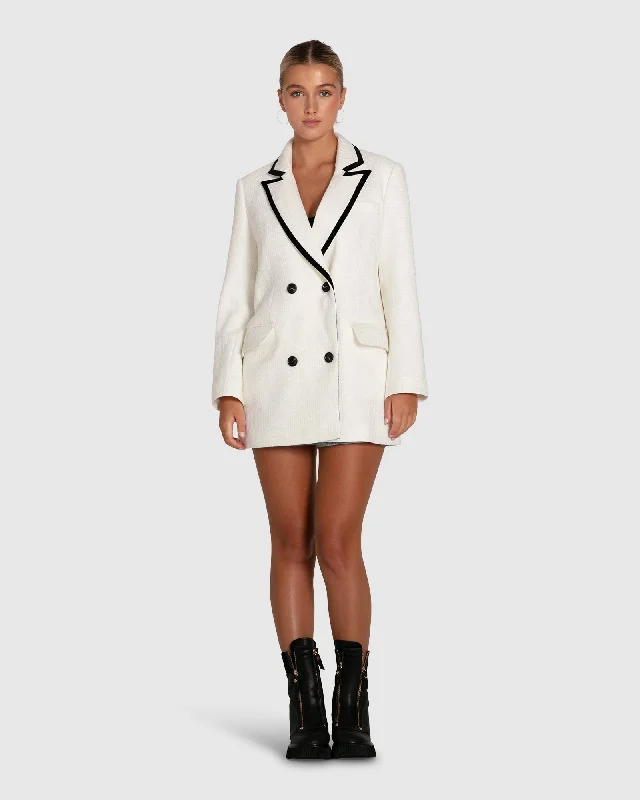 Because Of You Trimmed Blazer Classic Women’s Blazer