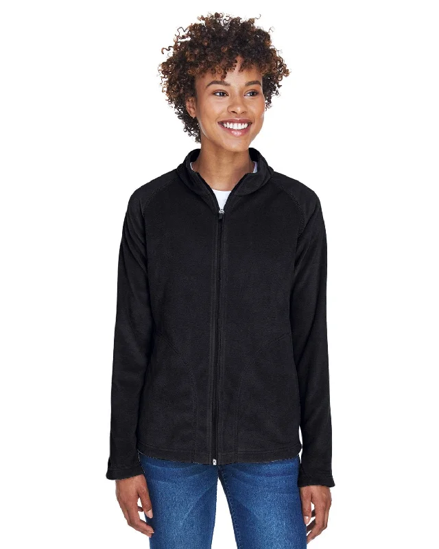 Team 365 Ladies Campus Microfleece Jacket | Black Women's streetwear jackets