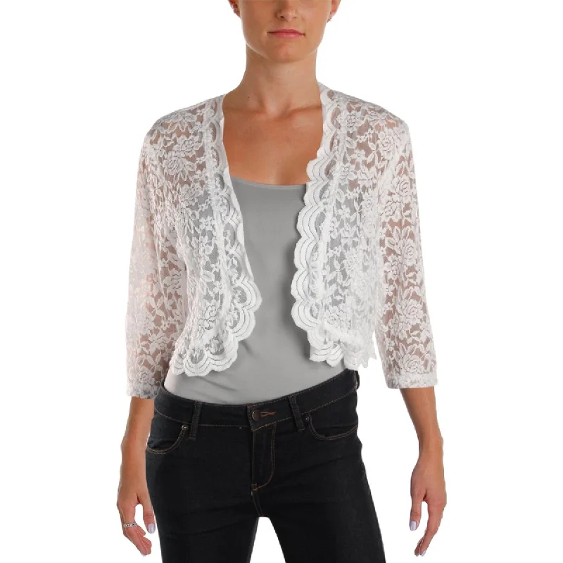 Womens Lace Sheer Shrug Blazer for Date Night