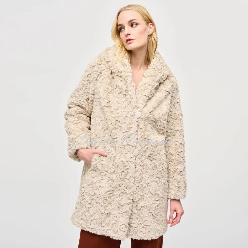 Joseph Ribkoff Reversible Faux Fur Coat - Style 243903