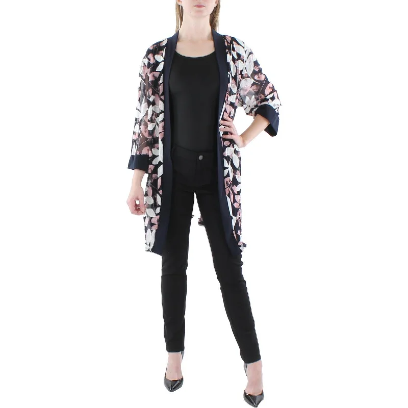 Plus Womens Mesh Printed Duster Blazer Professional Women’s Blazer