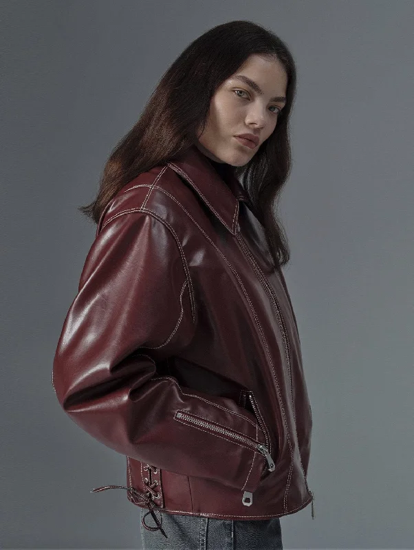 Robin Unisex Vegan Olive Leather Jacket | Bordeaux Women's casual jackets