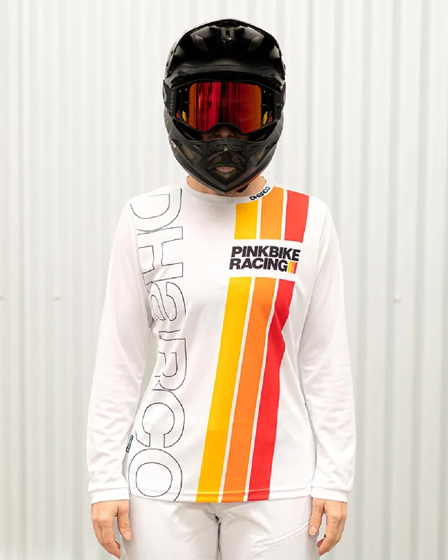 Womens Gravity Jersey | Pinkbike Team Replica White Trendy Hoodie Sweatshirt