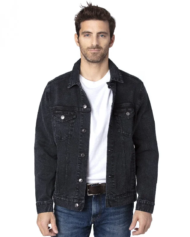 Threadfast Apparel Unisex Denim Jacket | Black Denim Women's lightweight jackets