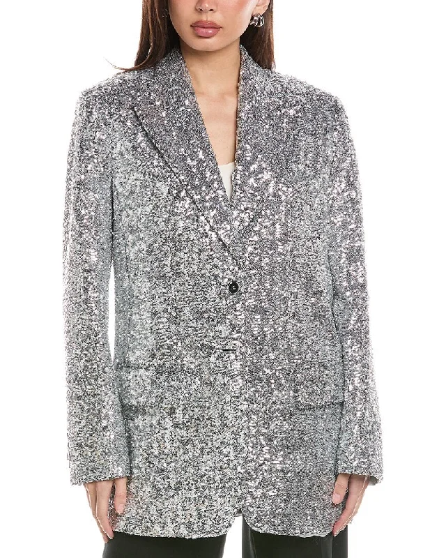 Michael Kors Collection Sequin Boyfriend Blazer Women’s Double-breasted Blazer