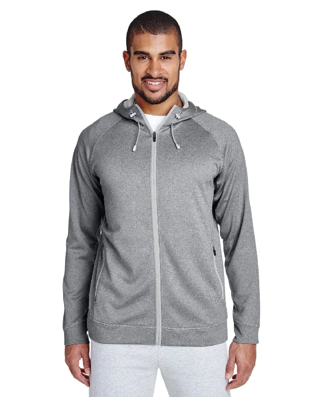 Team 365 Mens Excel Melange Performance Fleece Jacket | Ath Hth/ Sp Silv Women's wedding guest jackets