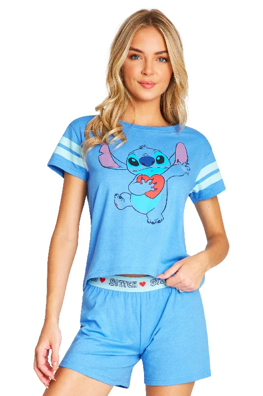 Disney Stitch Womens Pyjamas Short PJs for Women Floral pajama sets