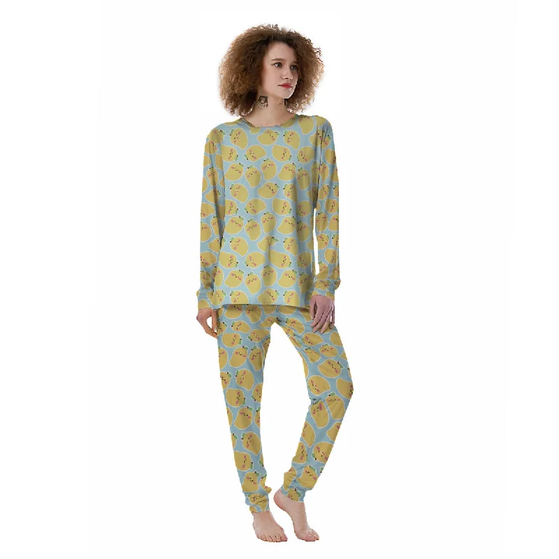 Mango Cute Print Pattern Women's Pajamas Family matching pajama sets