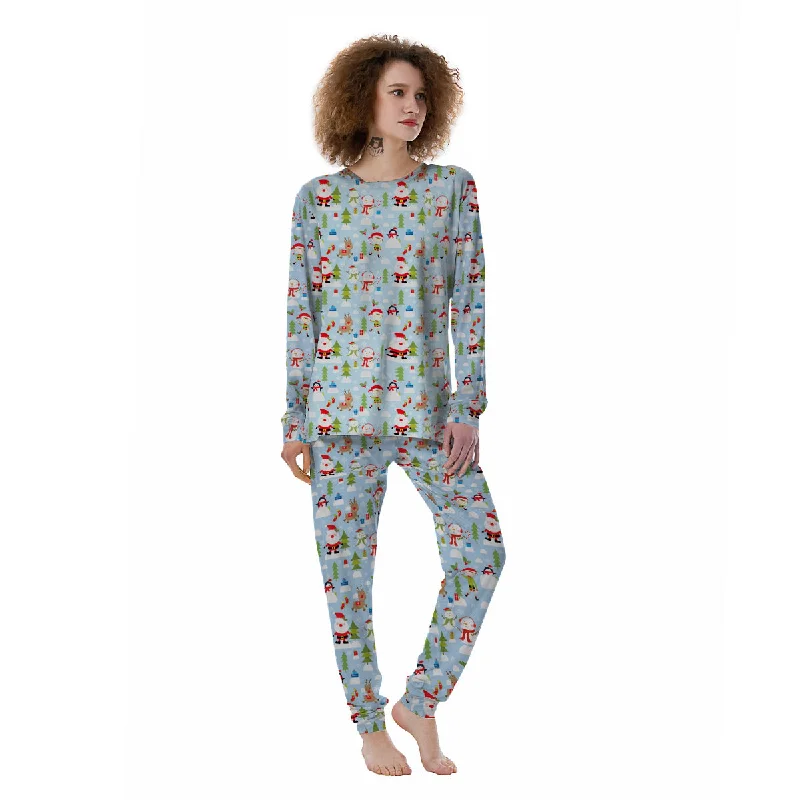 Merry Christmas Cute Print Pattern Women's Pajamas Shorts pajama sets