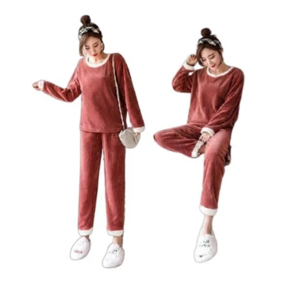 Women Cute Loungewear Set | 2 Pcs Nightwear For Winters | Nightdress for Women Minimalist pajama sets