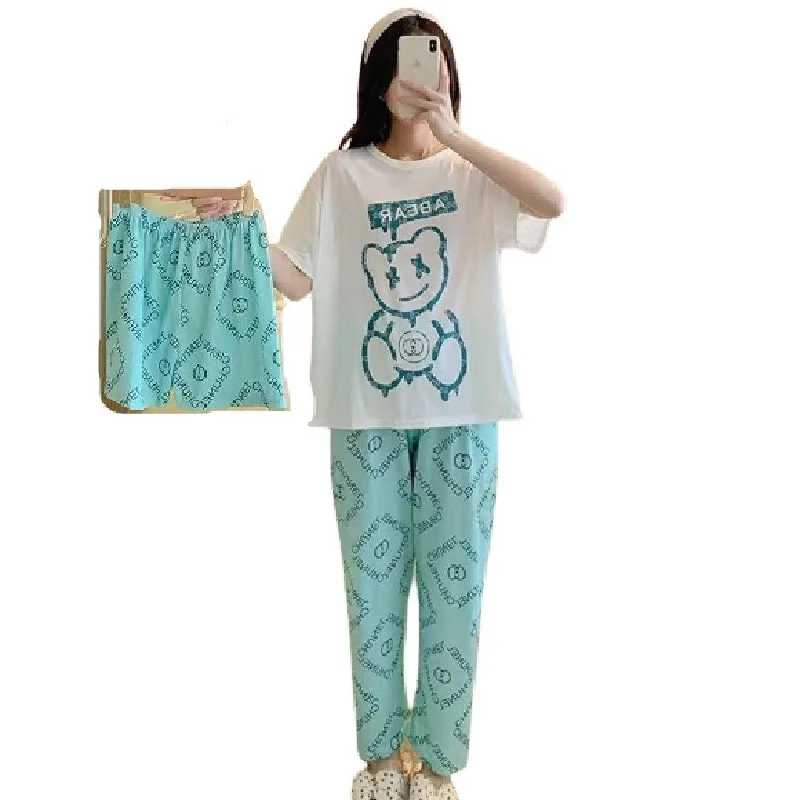 Women Homewear Pajama Sets for Women T Shirt Pajama Set Nightwear Ladies Loungewear Budget-friendly pajama sets