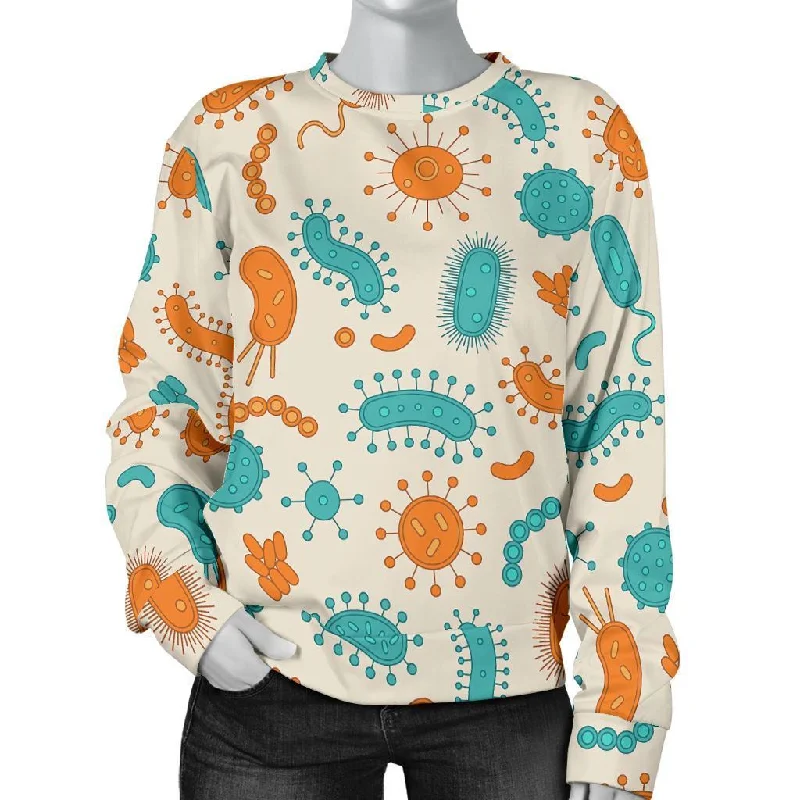 Bacteria Virus Print Pattern Women's Sweatshirt Cashmere sweaters