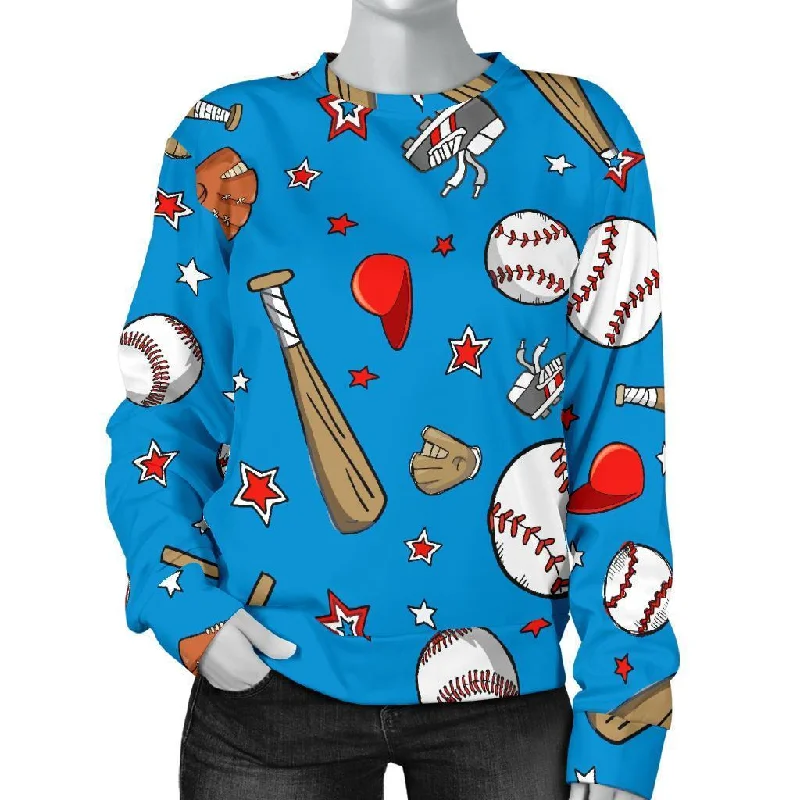 Baseball Pattern Print Women's Sweatshirt Patagonia sweaters