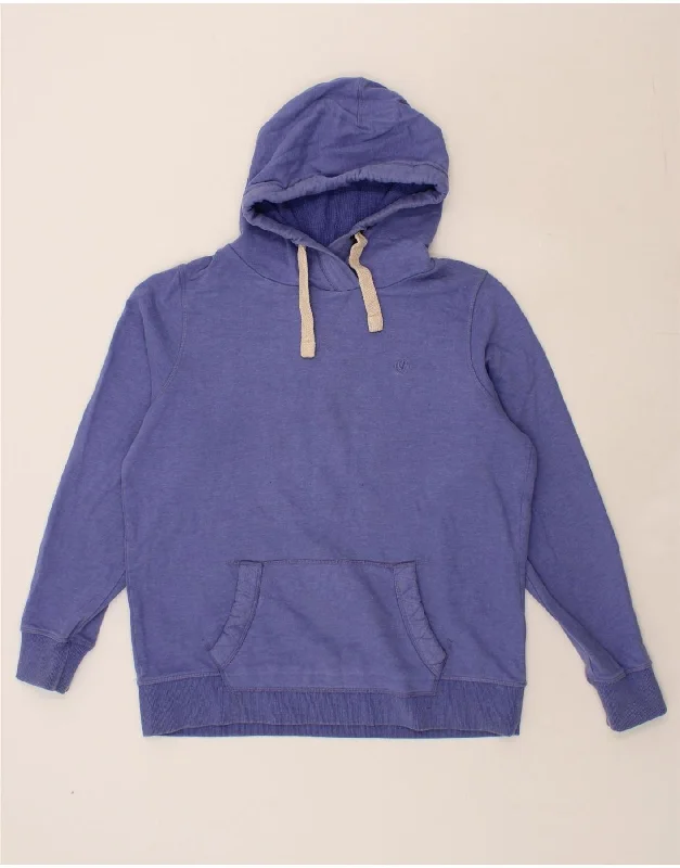 FAT FACE Womens Hoodie Jumper UK 14 Large Purple Cotton Wrinkle-resistant sweaters