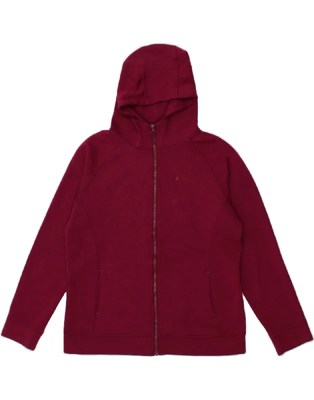 MOUNTAIN WAREHOUSE Womens Loose Fit Zip Hoodie Sweater UK 18 XL Burgundy Christmas sweaters