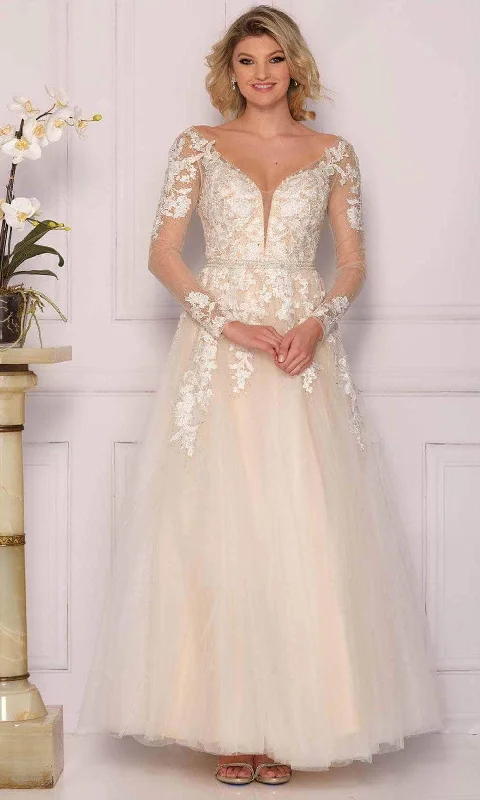 Dave & Johnny Bridal A10299 - Beaded Waistband Bridal Gown Mermaid Style Gown