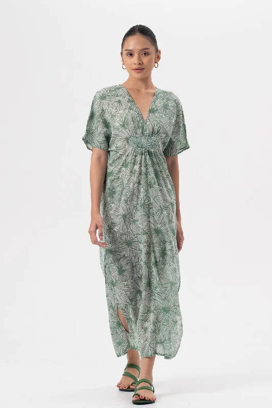 Nusa Kaftan Dress Green Tulle unclassified dresses