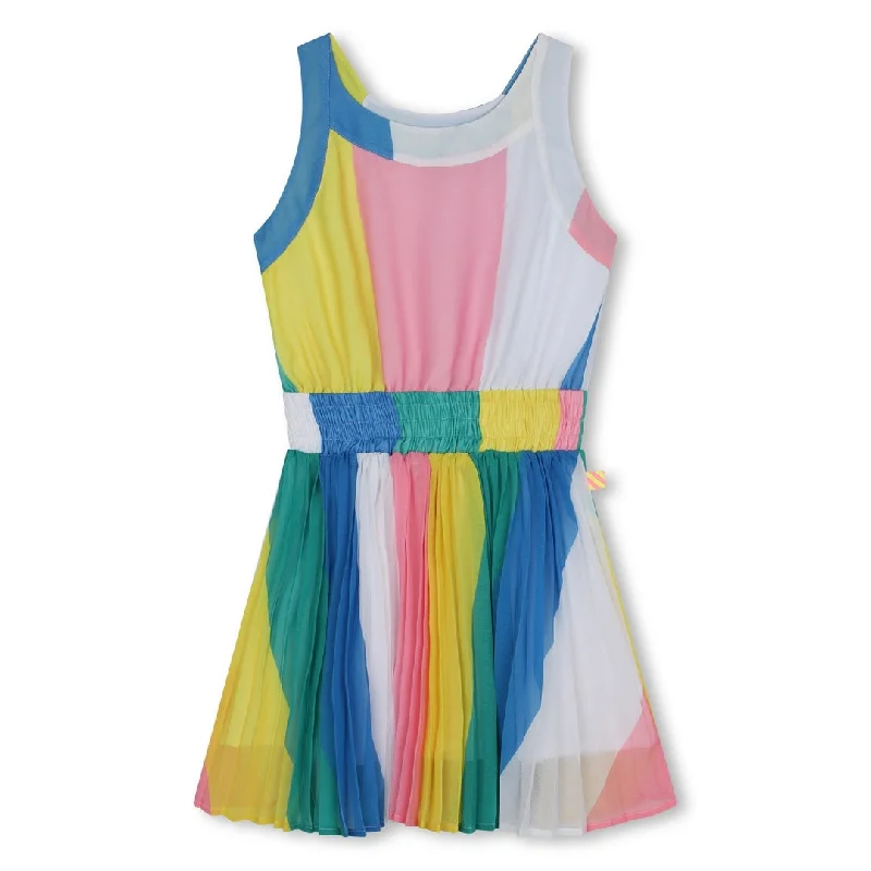 Multicolor Striped Crepe Dress Unique unclassified dresses