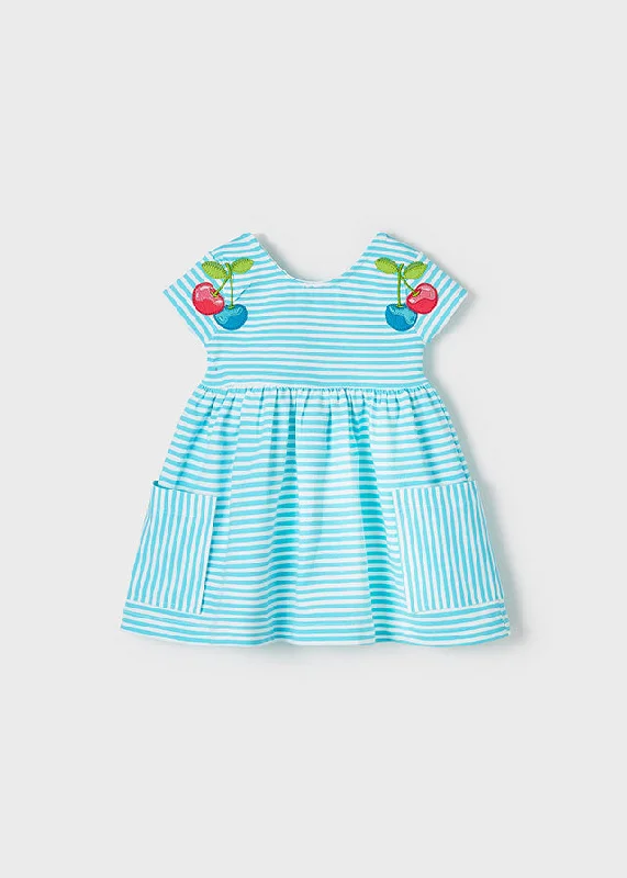 Cherry Stripes Dress by Mayoral Everyday wear unclassified dresses