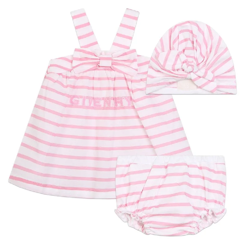 Pink Striped Dress & Headband Petite unclassified dresses