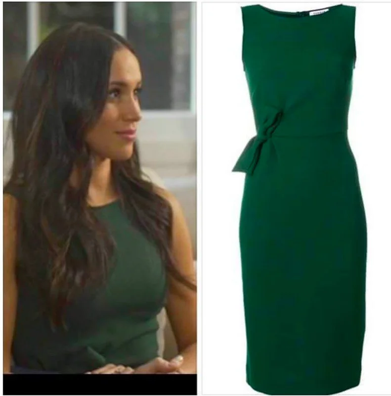 green bow dress - Meghan Markle inspired dress Flowy unclassified dresses