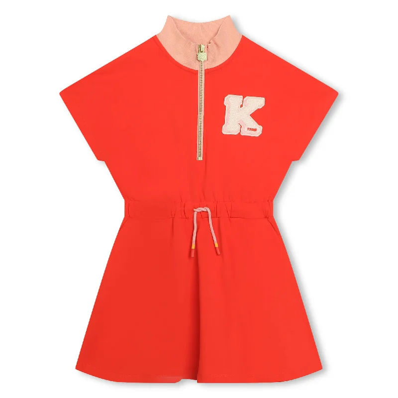 Red Tiger Logo Dress Cotton unclassified dresses