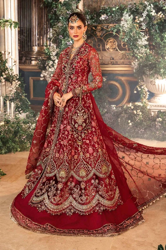 Maria. B 3 Piece Unstitched Embroidered Organza Suit - BD-2908-RED Y2K unclassified dresses