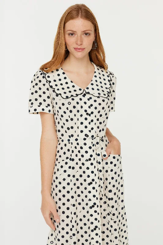 Marina Button Down Dress w. Collar Engagement unclassified dresses