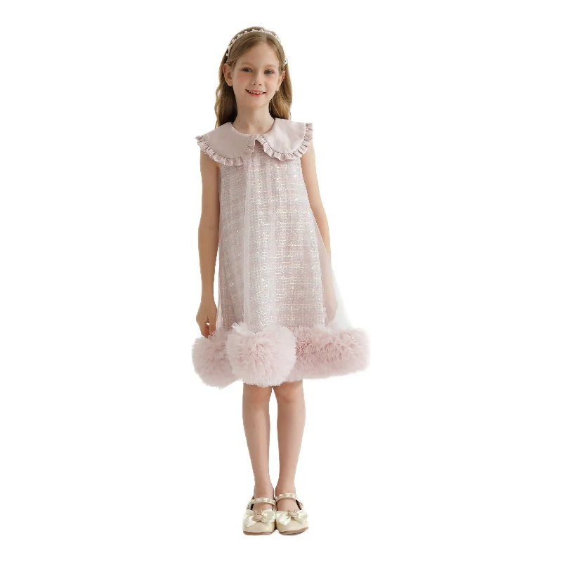 Pink Sleeveless Glimmer Dress Smocked unclassified dresses