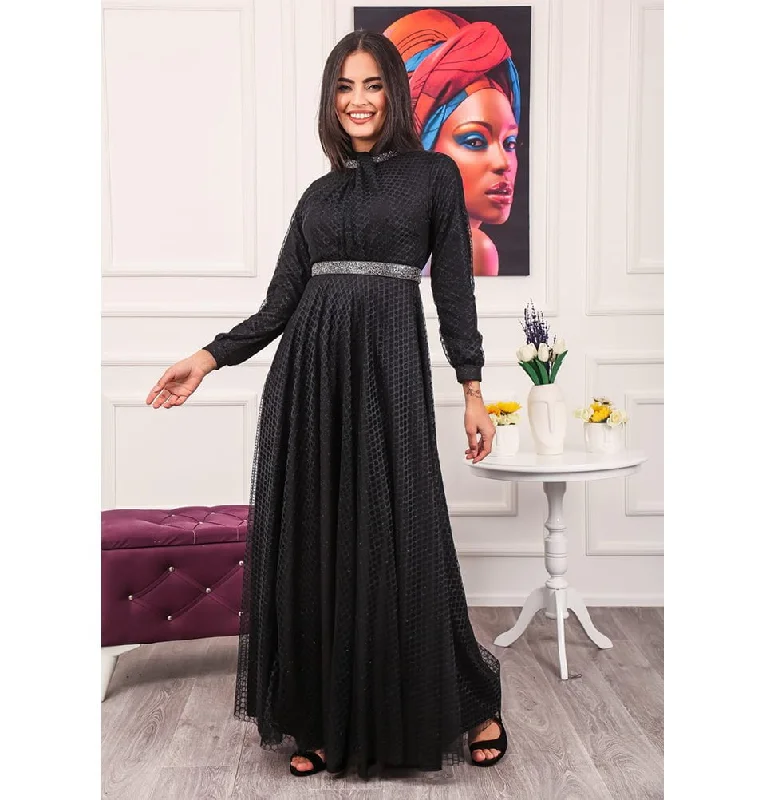 Modest Formal Embellished Dress G482 Black Summer unclassified dresses