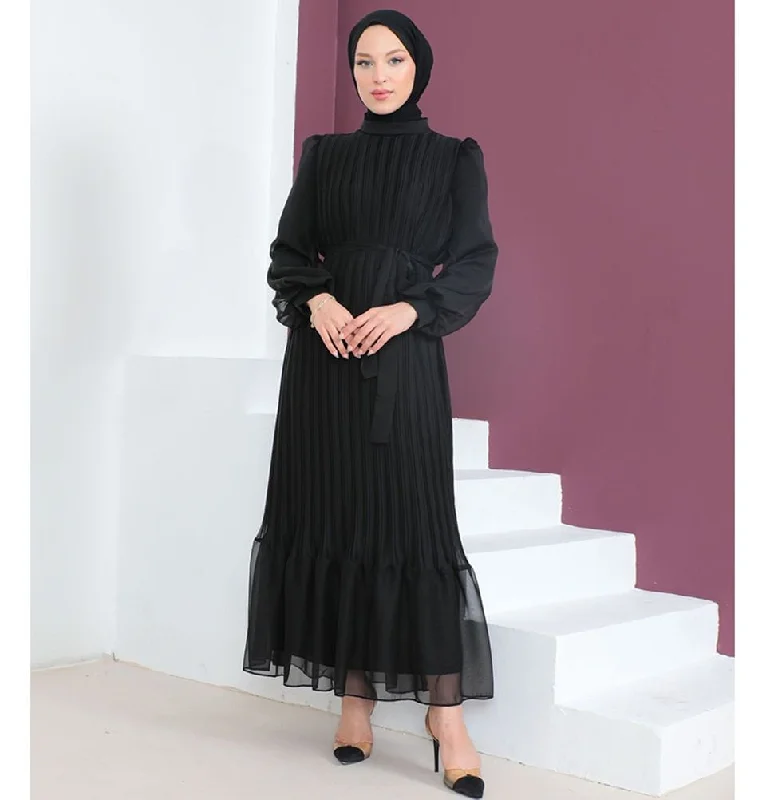 Modest Women's Dress Elegant 9390 - Black Y2K unclassified dresses