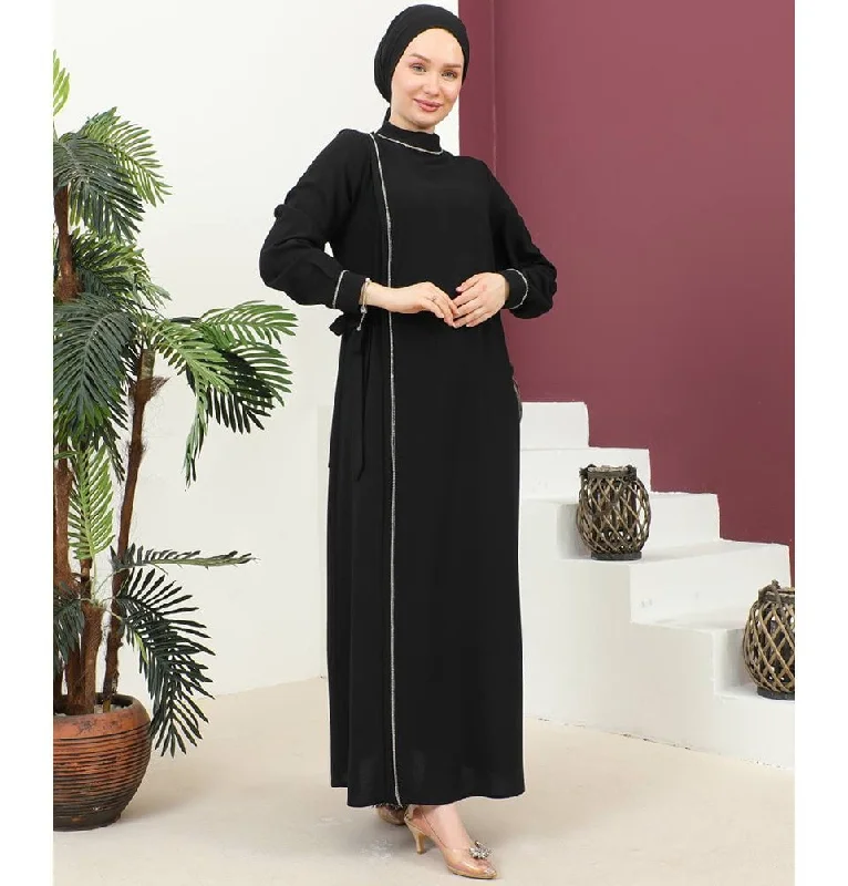 Modest Women's Dress Elegant 9470 Black Plus size unclassified dresses