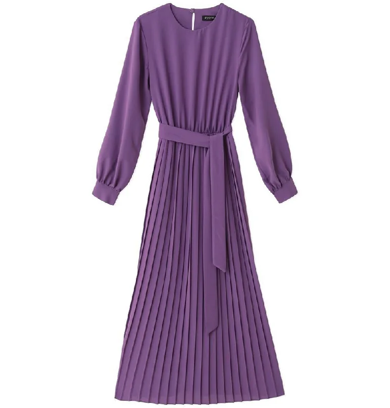 Modest Women's Simple Dress M12456 Light Purple Ruched unclassified dresses