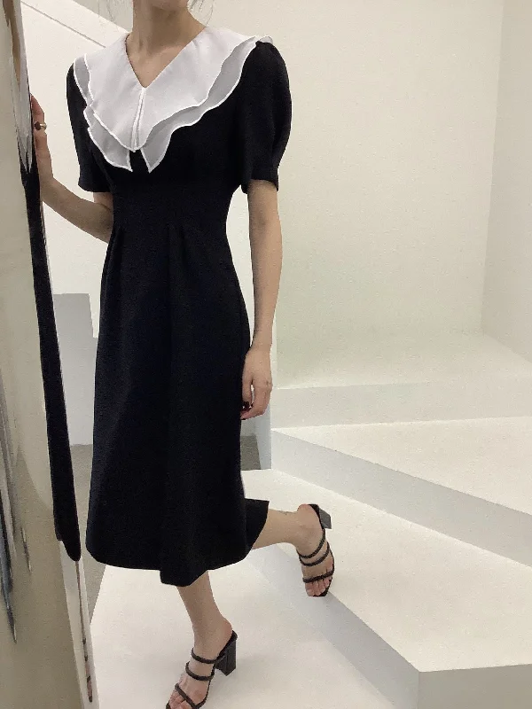 ORGANZA COLLAR SHIFT DRESS Winter unclassified dresses