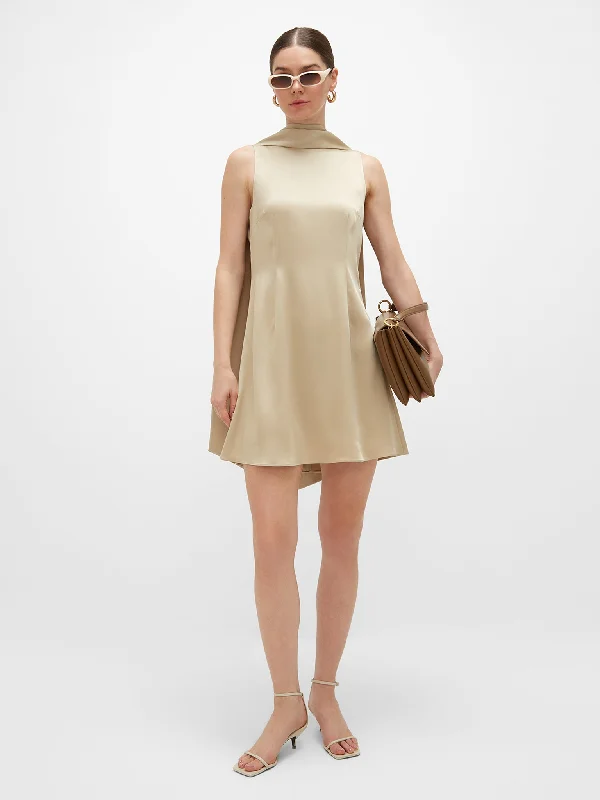 Oumay Dress - Beige One-shoulder unclassified dresses