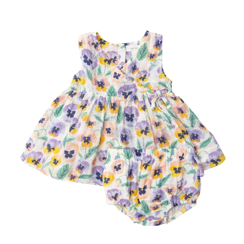 Pansies Kimono Dress & Bloomer Set by Angel Dear Cotton unclassified dresses