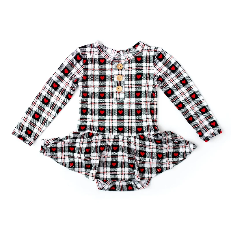 Plaid About You Ruffle Dress by Little Bum Bums Engagement unclassified dresses