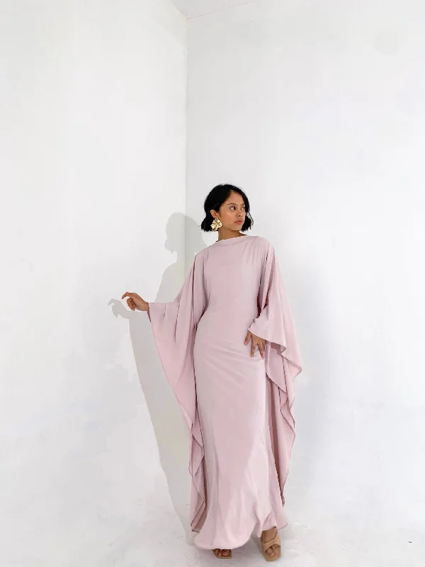 Dusty Pink Plissé Kaftan Dress Discounted unclassified dresses