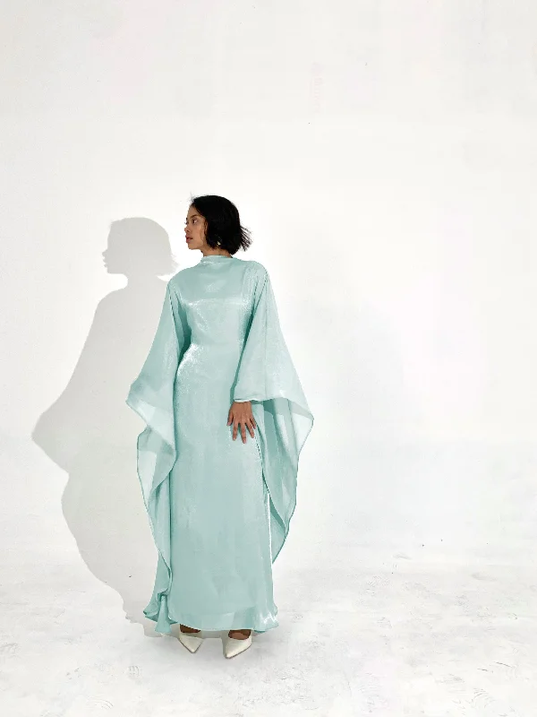 Sheen Kaftan Dress in Light Aquamarine Corset unclassified dresses