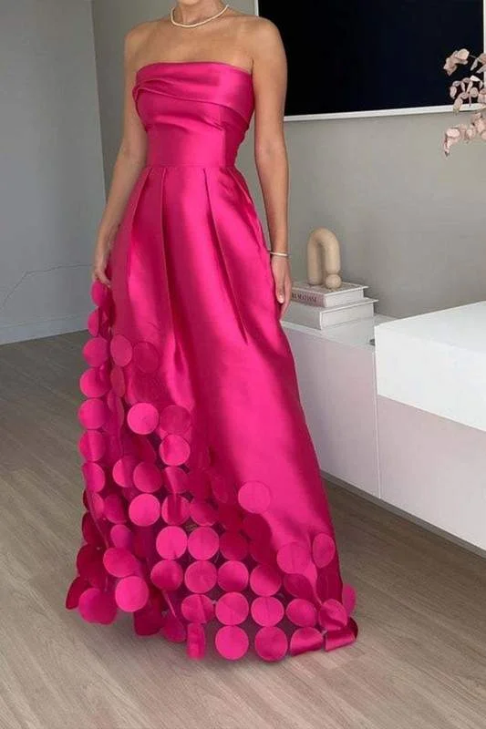 STRAPLESS SATIN EVENING GOWN Sexy unclassified dresses