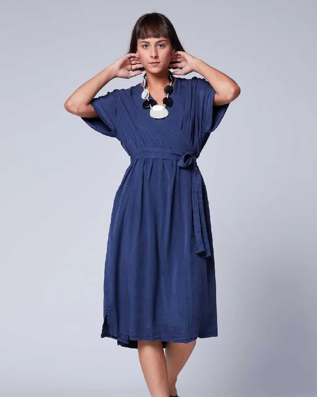 Tie Waist Wrap Dress Breathable unclassified dresses