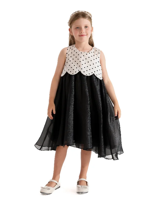 Black Menorca Polka Dot Dress Flowy unclassified dresses