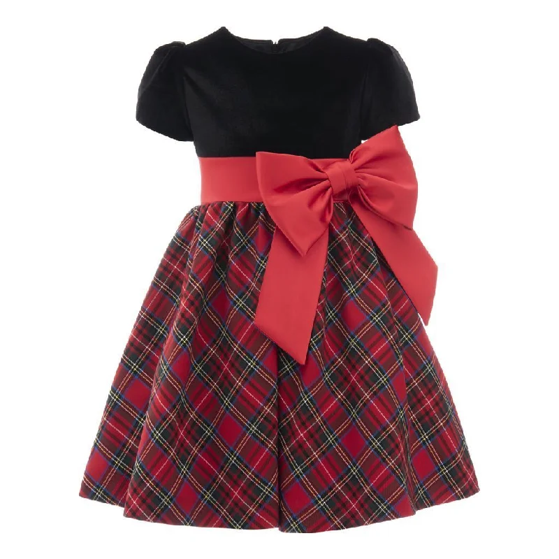 Black Plaid Bow Dress Best-selling unclassified dresses