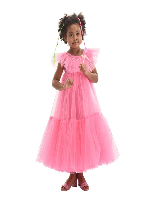 Pink Beckwith Ruffle Dress Comfortable unclassified dresses