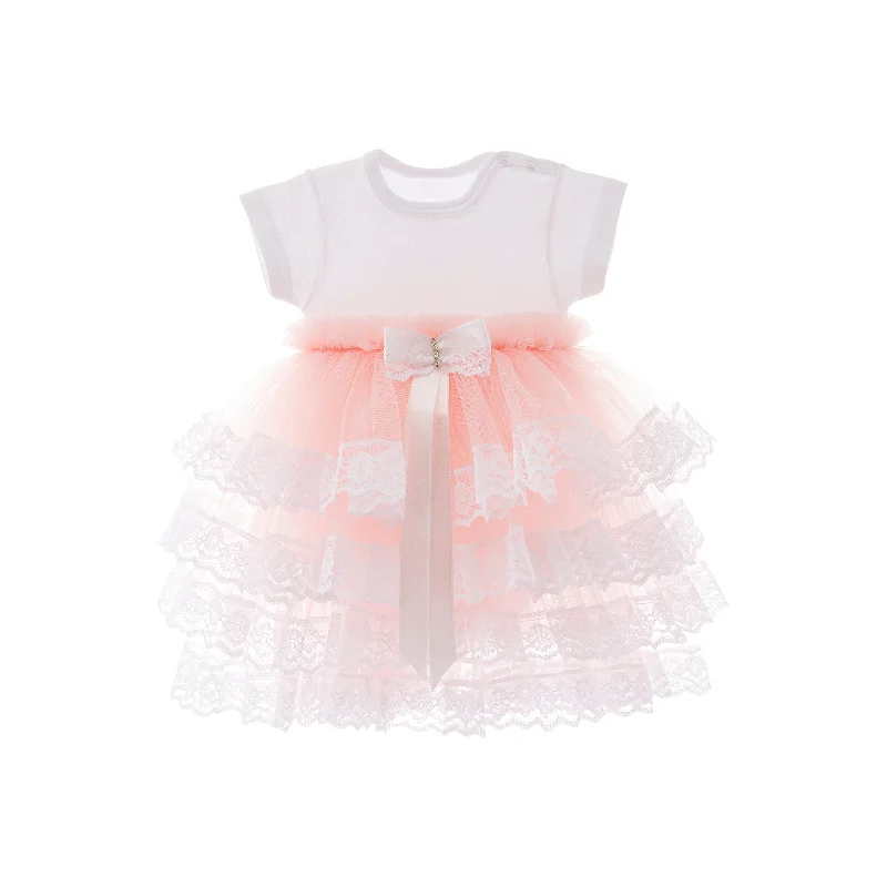 Pink Bella Vina Ruffle Babysuit Dress Short unclassified dresses