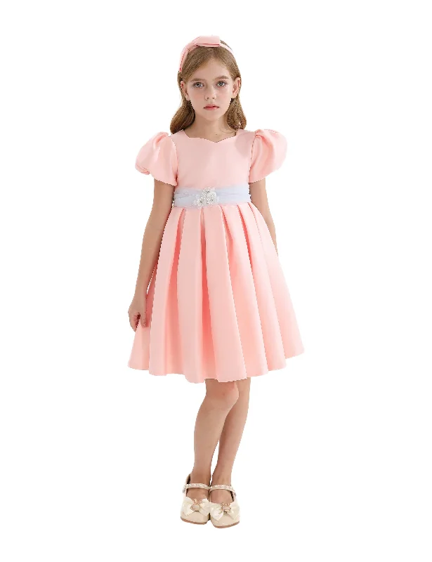 Pink Easton Teacup Belt Dress Color block unclassified dresses