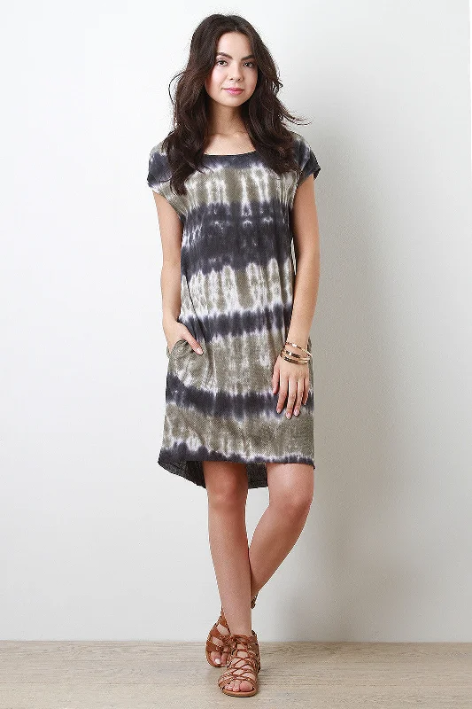 Dark Dye Pocket Dress Spring unclassified dresses