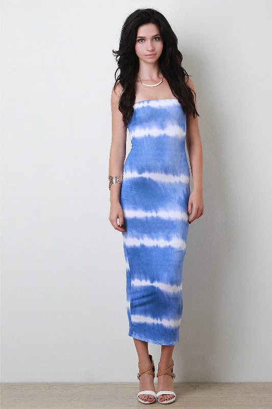 Horizontal Tie Dye Tube Dress Sequin unclassified dresses