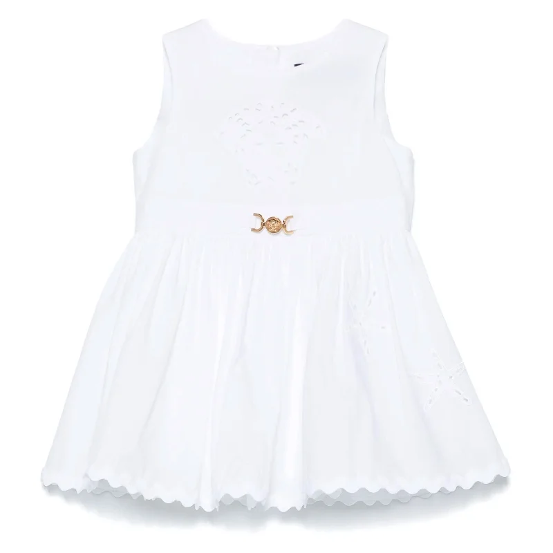 White Barocco Dress Smocked unclassified dresses