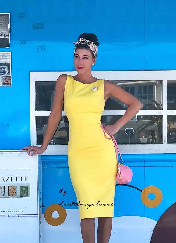 YELLOW sleeveless - Meghan Markle inspired dress Backless unclassified dresses